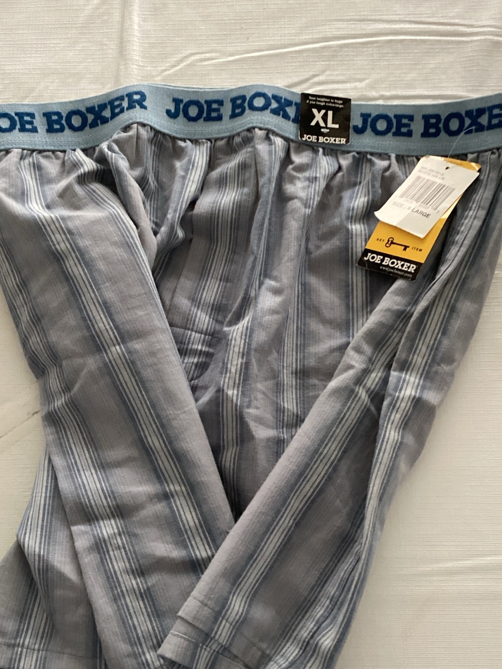 Joe Boxer Blue & Gray Striped Men's Boxers Size XL
